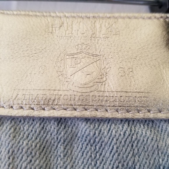 VS PINK denim bling sequin slim straight jeans - Picture 11 of 16